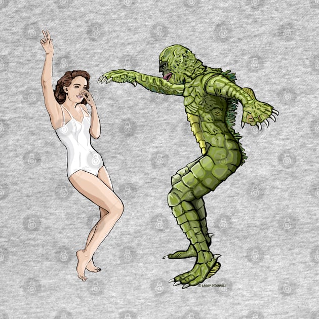 The Creature and Julie Adams doing the swim by FanboyMuseum